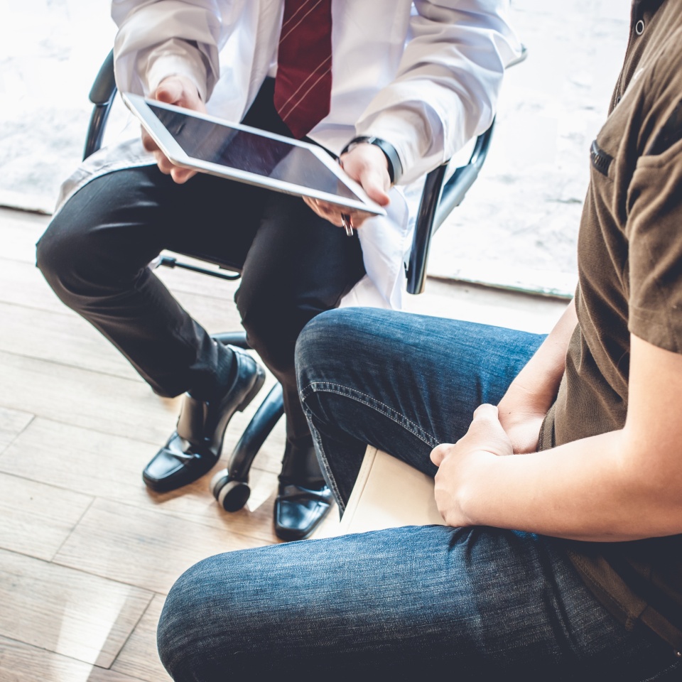 Doctors are consulting with young men about prostate cancer and venereal disease, including sexual dysfunction.Men Health Concept